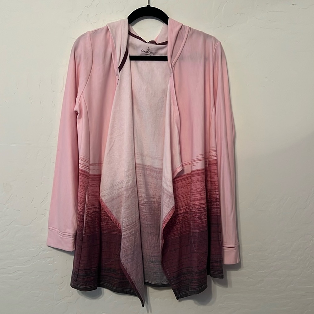 Cuddl Duds hooded pink jacket women’s sz Med
